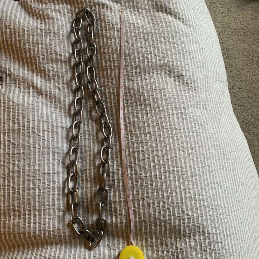 Silver-Tone Chain Link Long Necklace